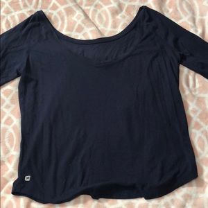 Fabletics scoop neck three-quarter length tee